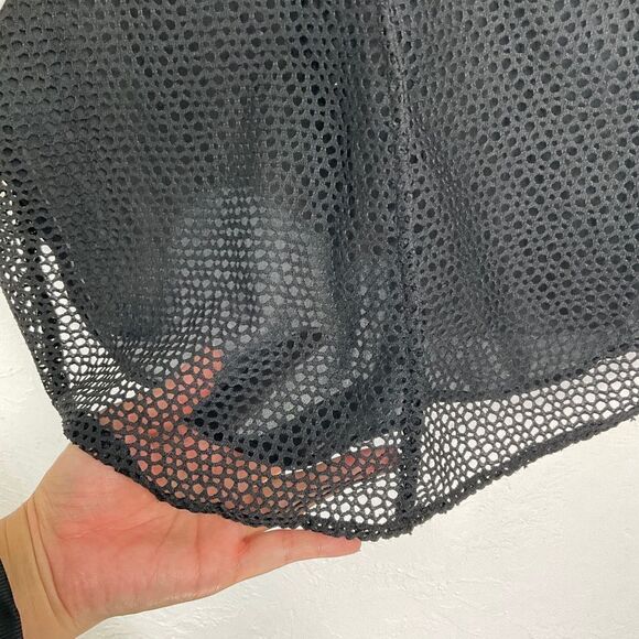 Cabi White Black Domino Mesh Layered Sleeveless Top Small 3076 - Picture 4 of 6